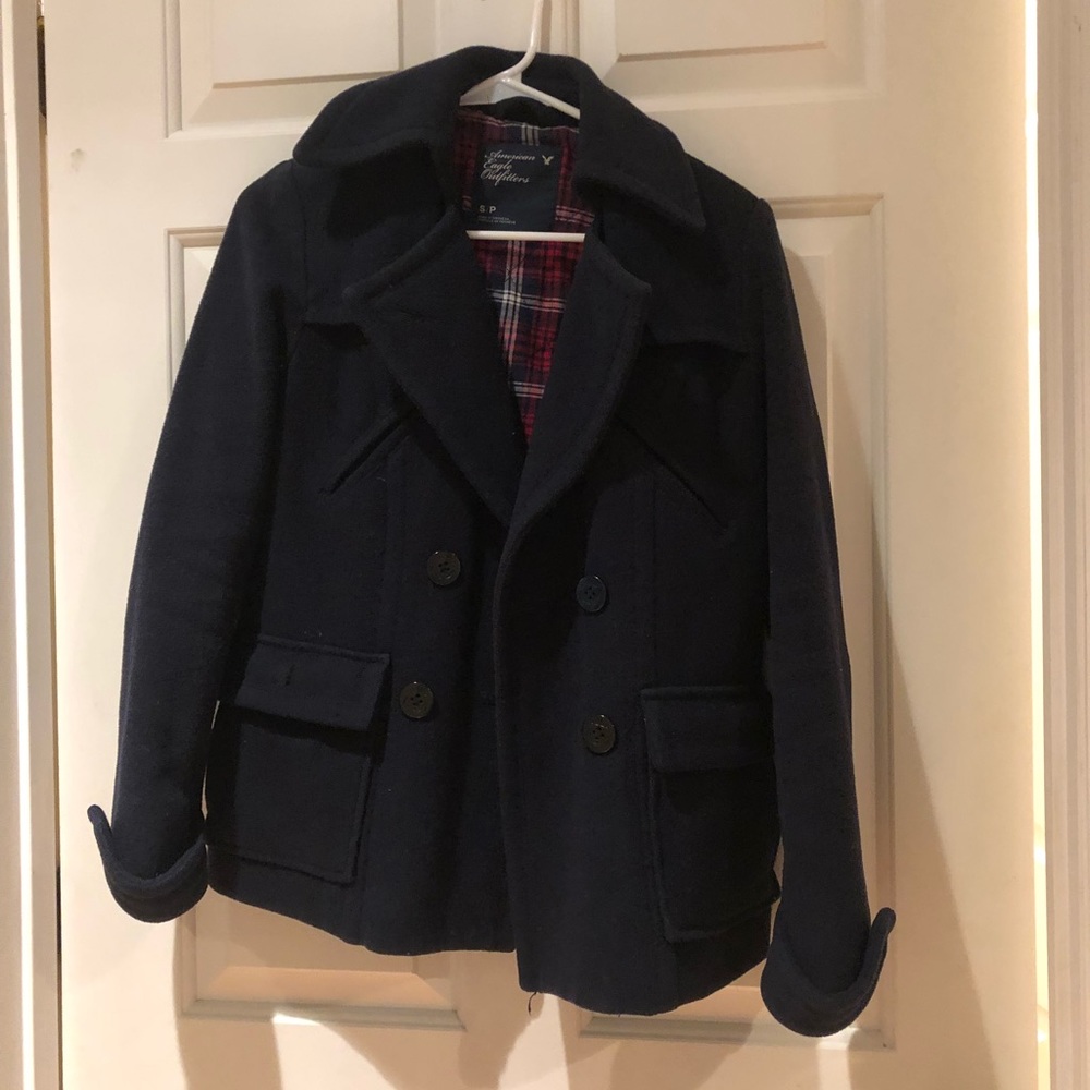 Navy peacoat